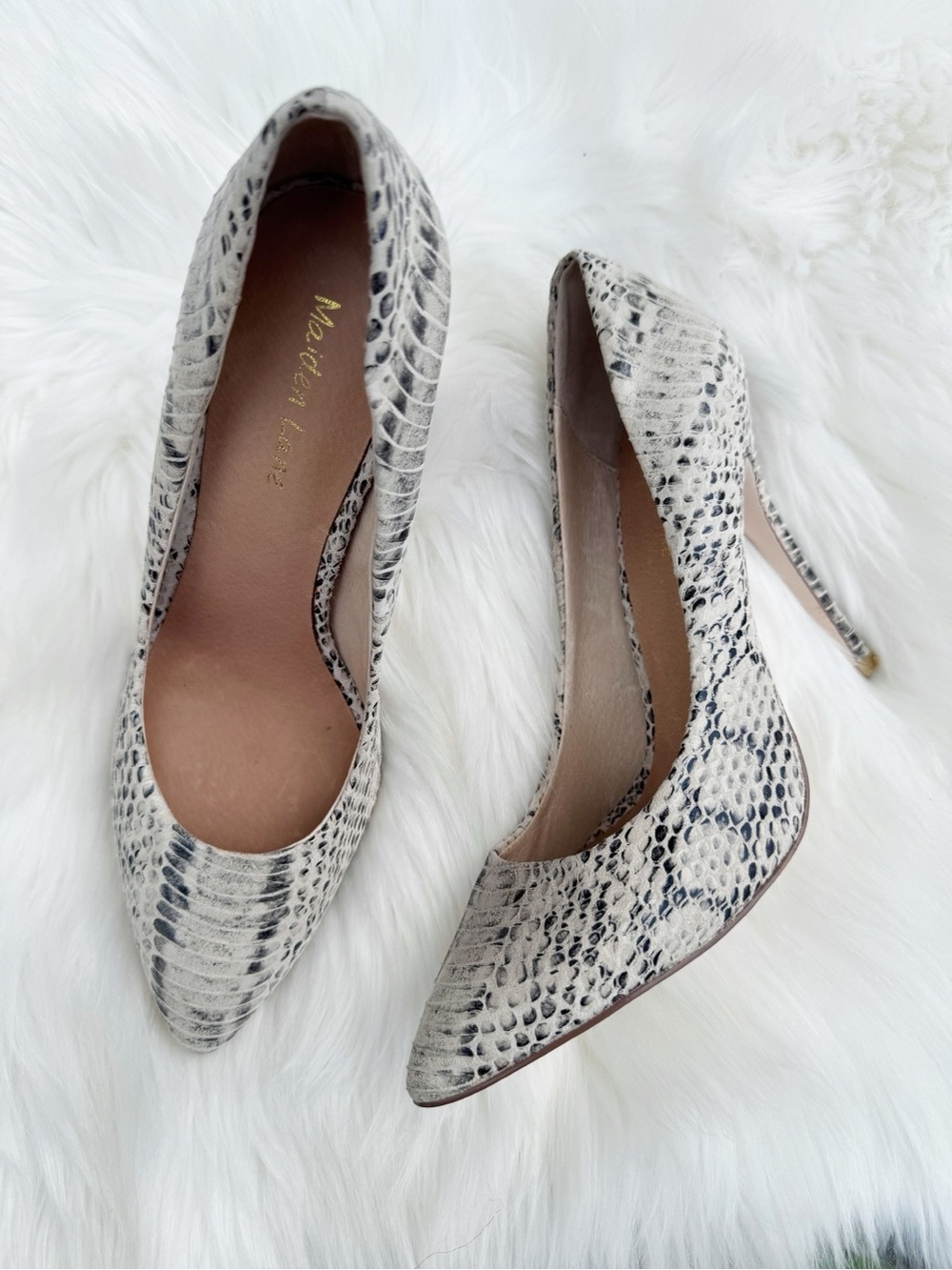 Maiden Lane Snakeskin Heels size 8.5